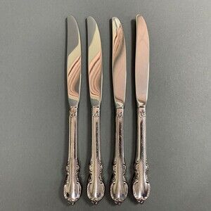 4 Rogers Bros‎ 1847 Reflection International Silver Silverplate Flatware Knives